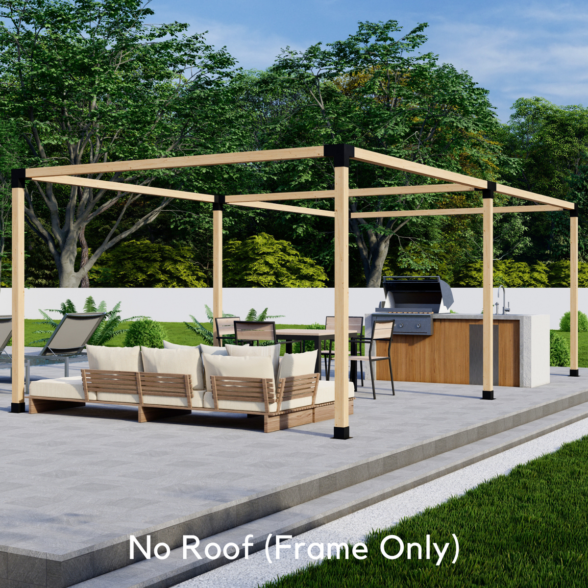 Kit de pergola autoportante 15x10 avec toit