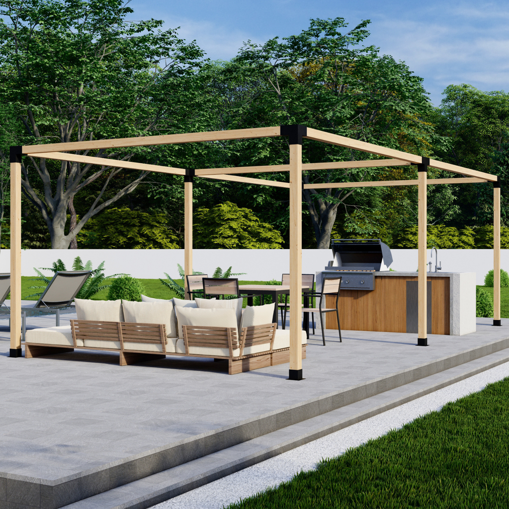 DIY Pergola Frame Kit w/ Brackets for Pergola Posts