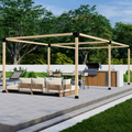 DIY Pergola Frame Kit w/ Brackets for Pergola Posts