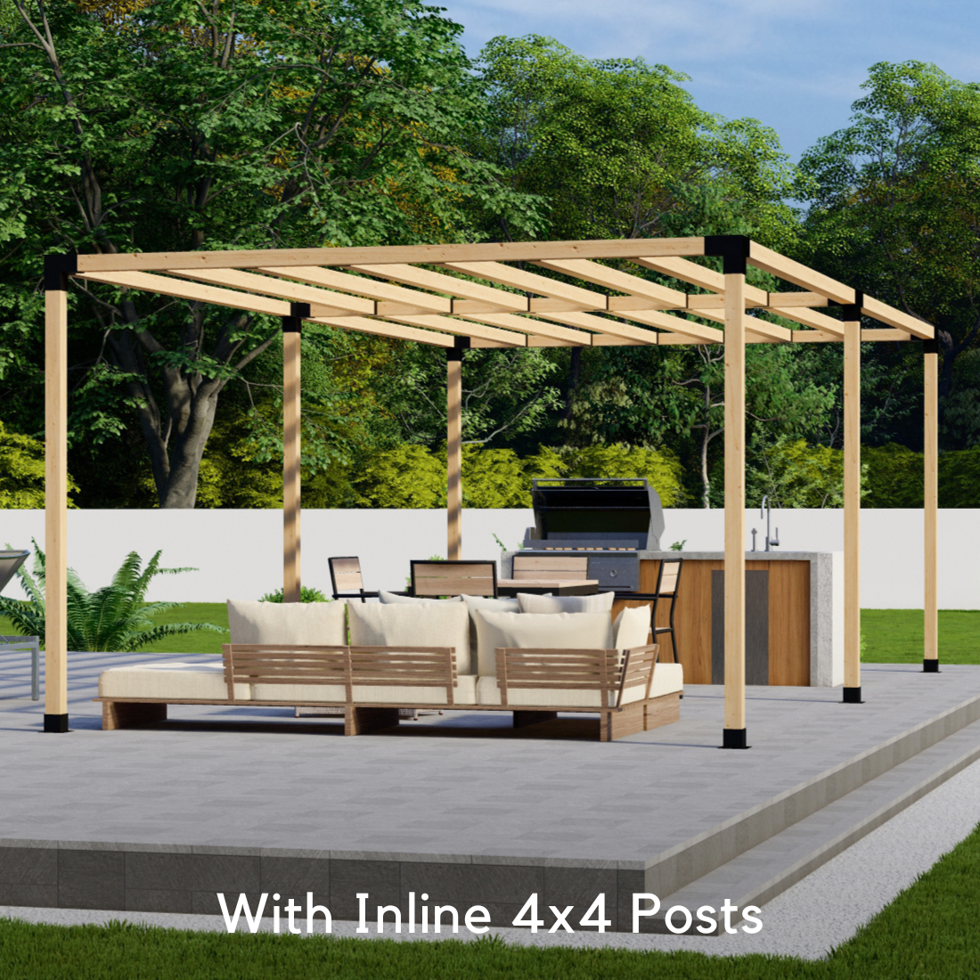 Kit de pergola autoportante 14x10 avec toit