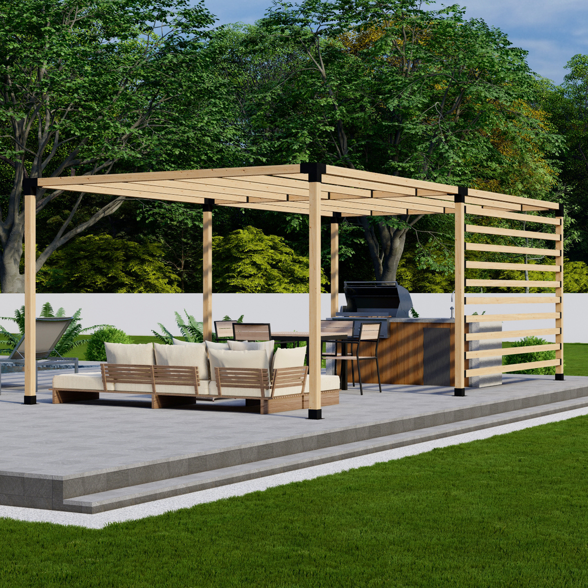 Kit for Building a Freestanding Pergola