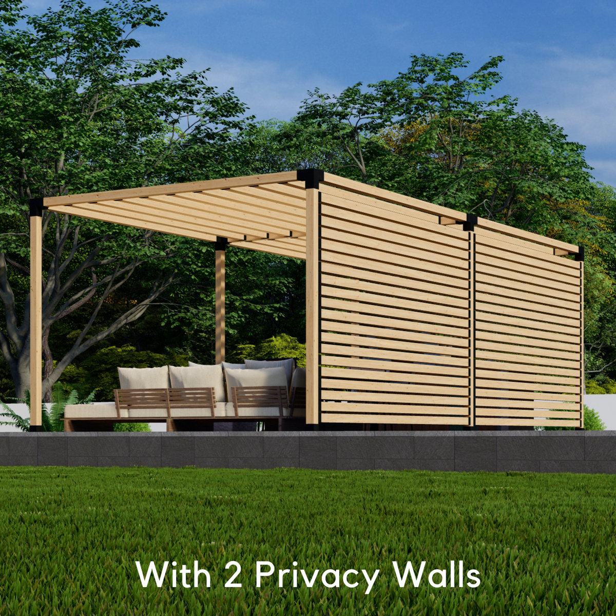 Kit for a Patio Pergola With Shade