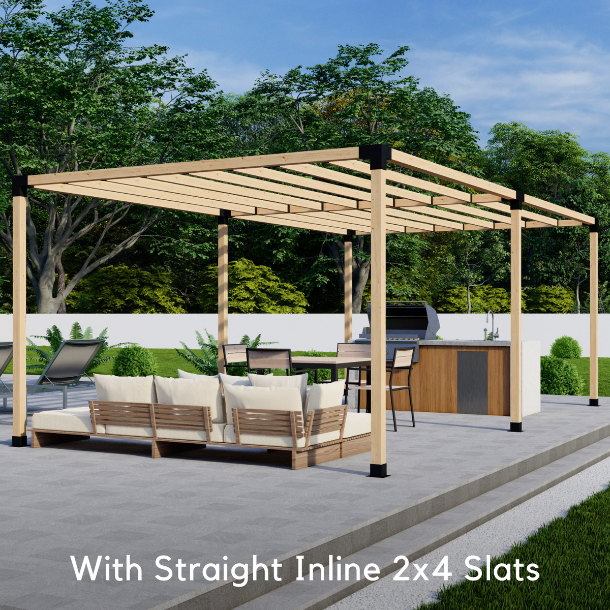 Kit de pergola autoportante 15x10 avec toit