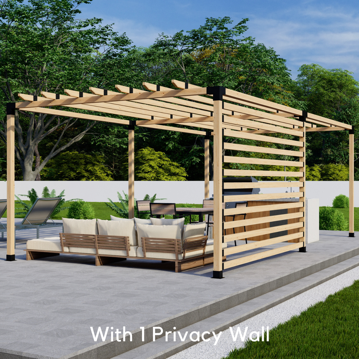 Bracket Kit for a Wood / Cedar Pergola With Roof
