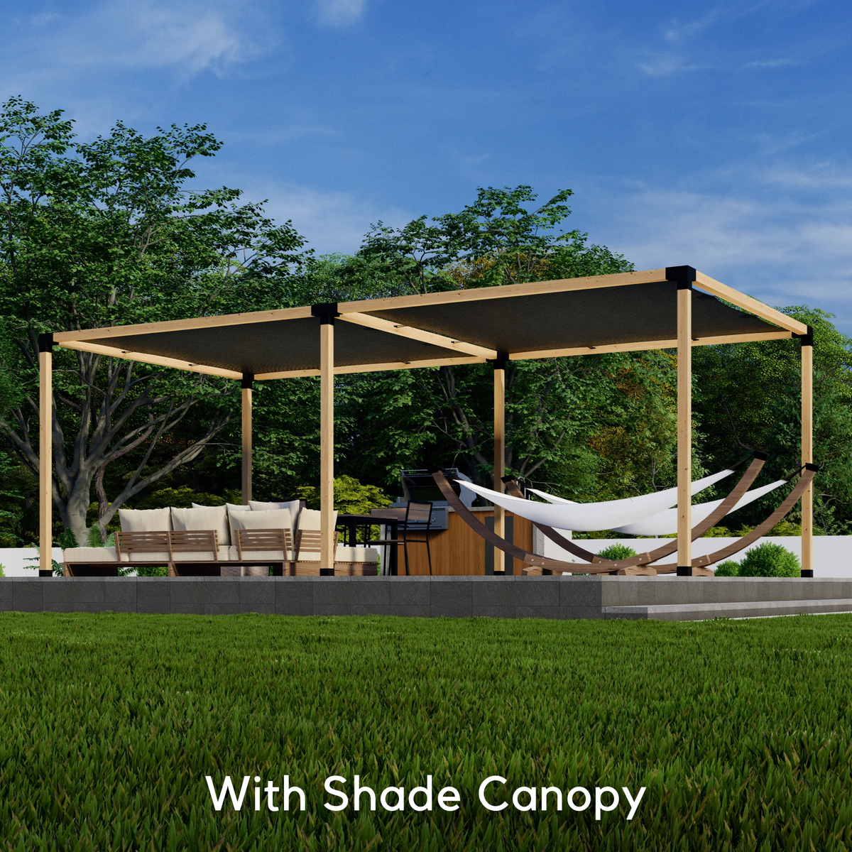 Kit de pergola autoportante 10x20 avec toit