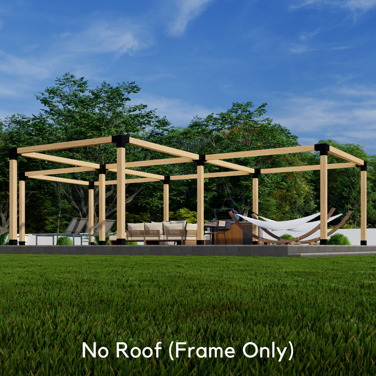 Half-Octagon Pergola Kit - For a 6-Block Pergola Any Size Up to 36' x 24'