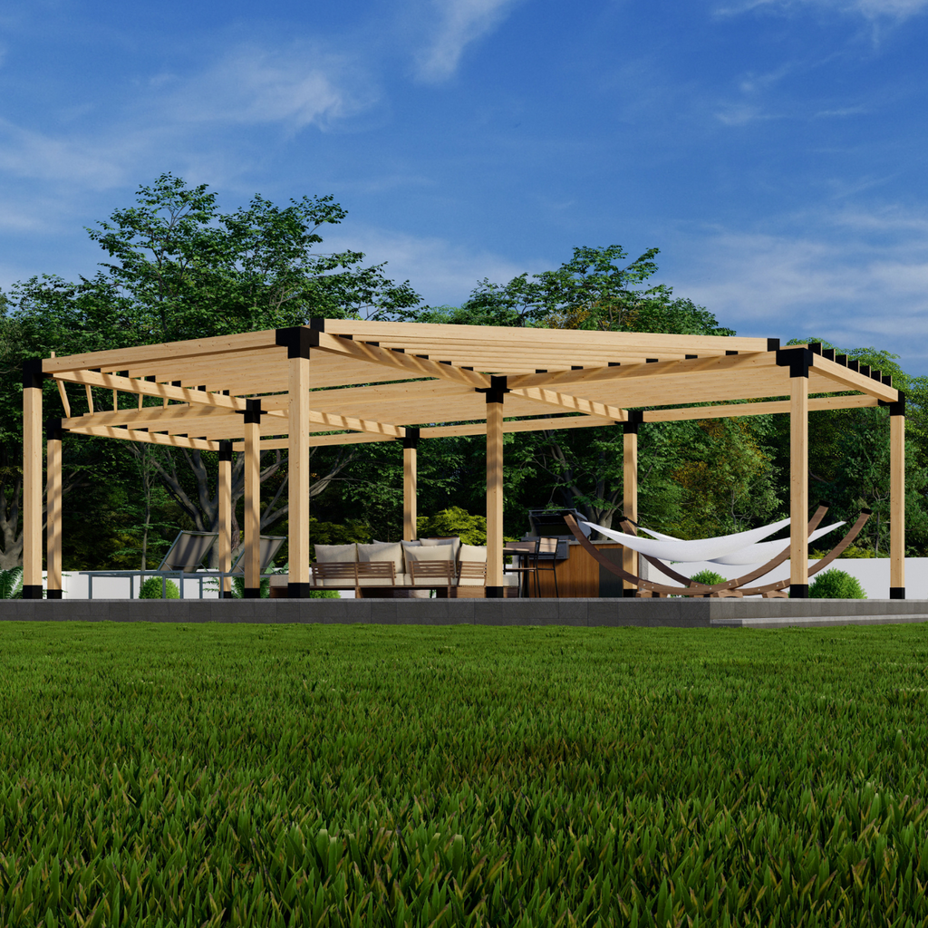 Half-Octagon Pergola Kit - For a 6-Block Pergola Any Size Up to 36' x 24'