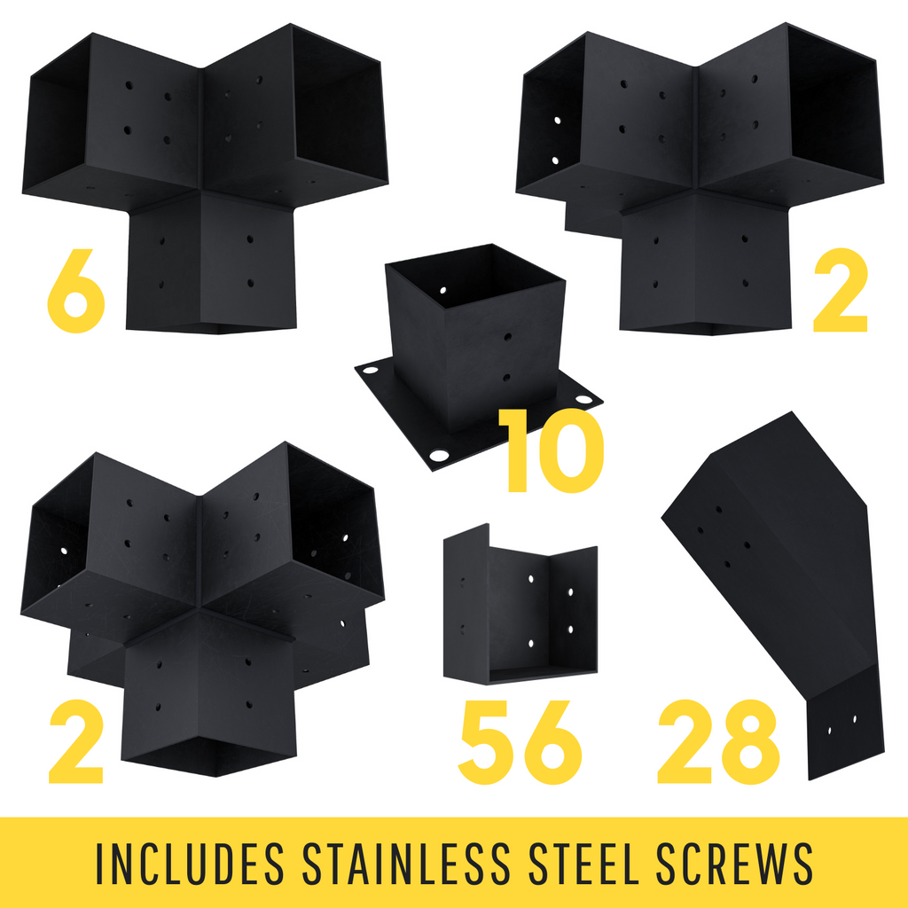 Kit for a Half-Circle Pergola With Roof - Any Size Up to 36' x 24'