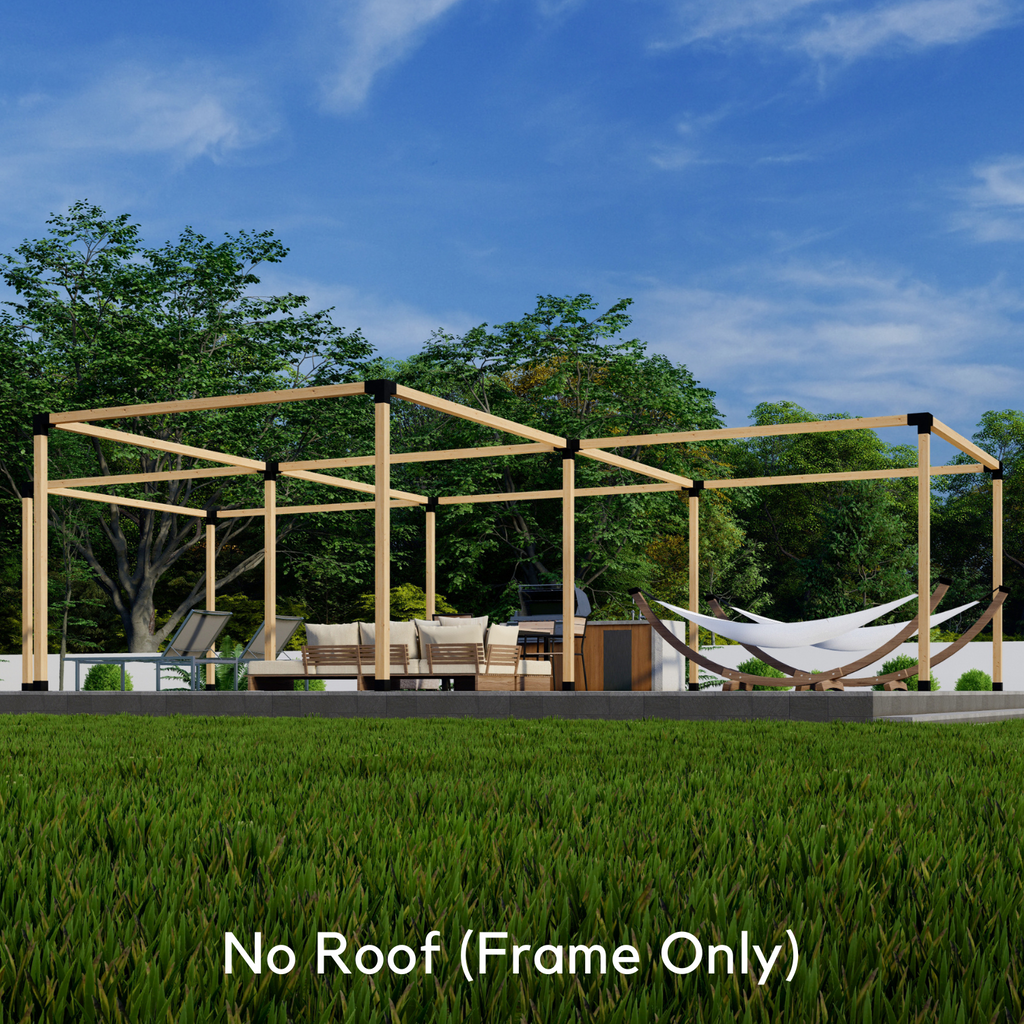 Kit for a Half-Circle Pergola With Roof - Any Size Up to 36' x 24'