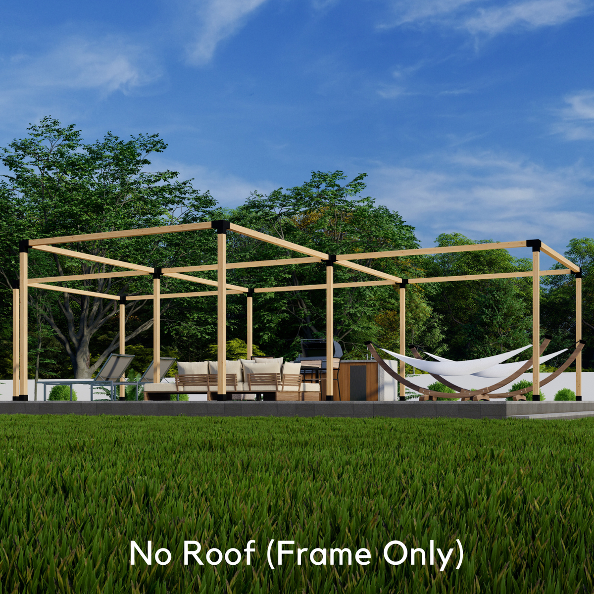 Kit for a Half-Circle Pergola With Roof - Any Size Up to 36' x 24'