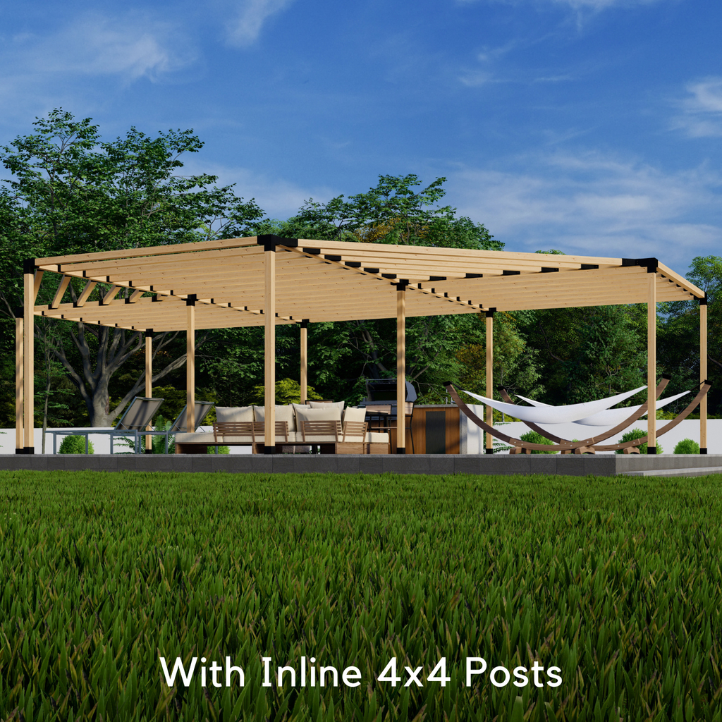 Kit for a Half-Circle Pergola With Roof - Any Size Up to 36' x 24'