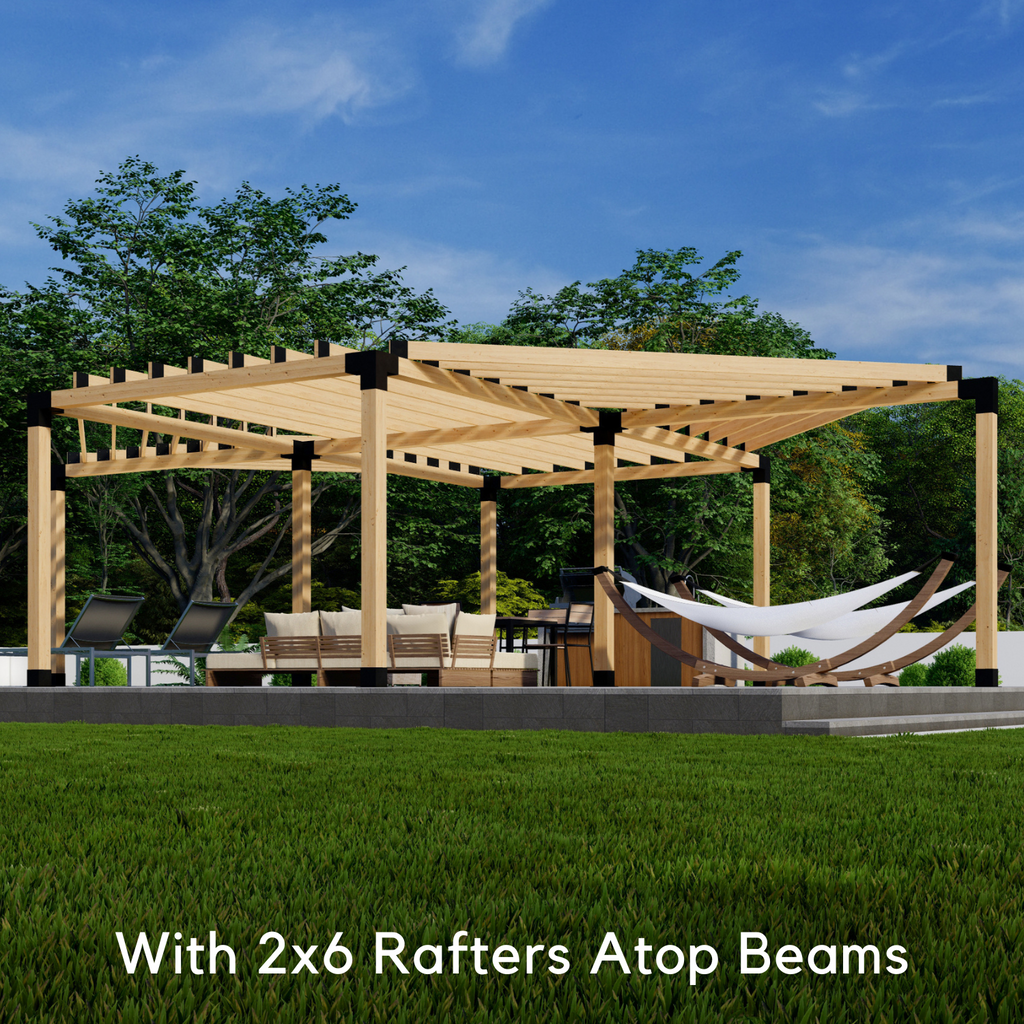 Hexagon Pergola Kit - For a Freestanding Pergola Up to 36' x 24'