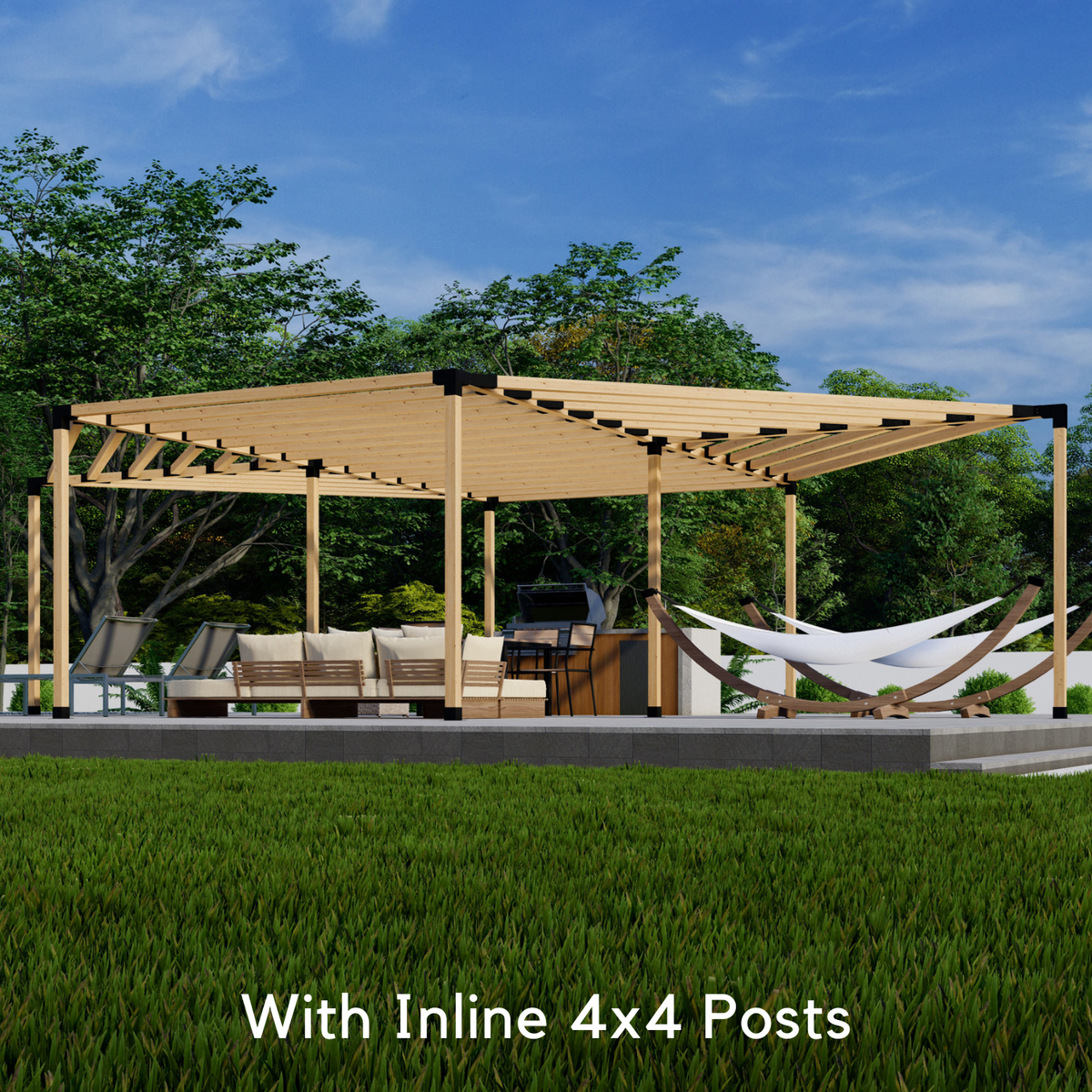 6-Sided Pergola Kit - For a Free-Standing Pergola Up to 36' x 24'