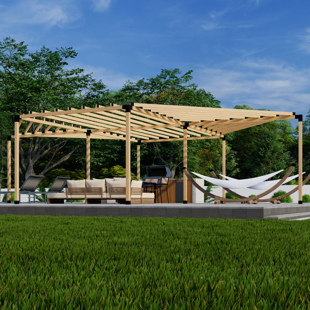 6-Sided Pergola Kit - For a Free-Standing Pergola Up to 36' x 24'