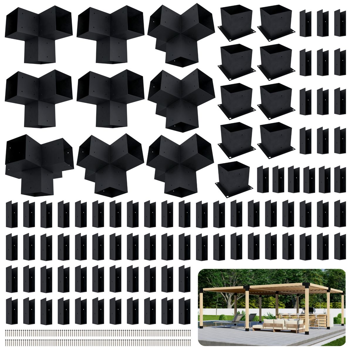 Pergola autoportante 18' x 20' avec toit