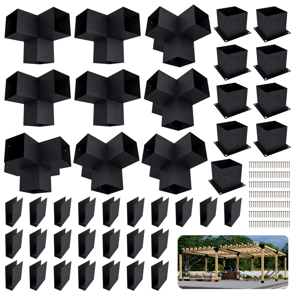 Pergola autoportante 14' x 14' avec toit
