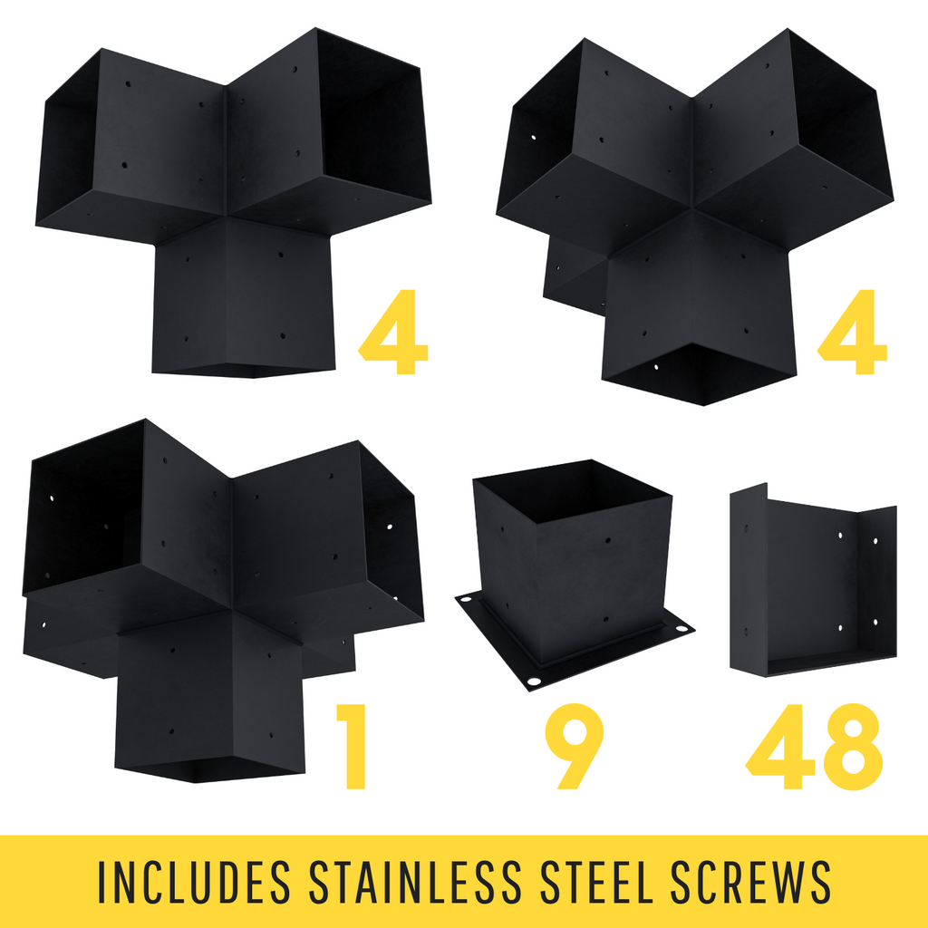 Pergola Brackets (6x6) DIY Kit