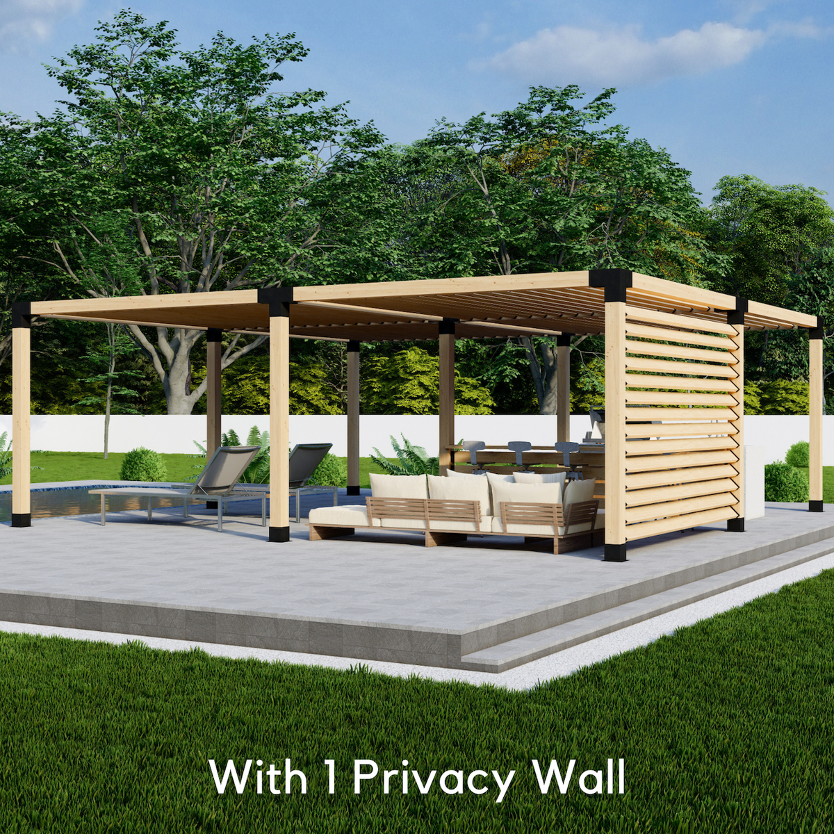 Wooden Pergola Kit (Steel Brackets & Hardware)