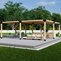 Wooden Pergola Kit (Steel Brackets & Hardware)