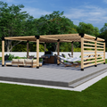 Set of 4x4 or 6x6 Steel Brackets for Pergola