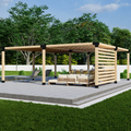 Contemporary Metal Pergola Brackets Kit