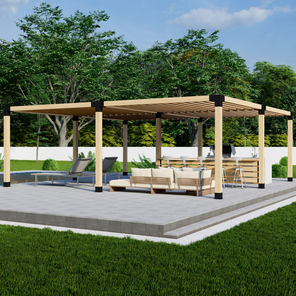 Bracket Kit to Build a Wood Freestanding Pergola