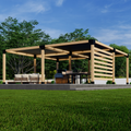 DIY Kit for a Large Pergola With Canopies