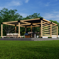 Kit for a Custom Pergola With Canopies
