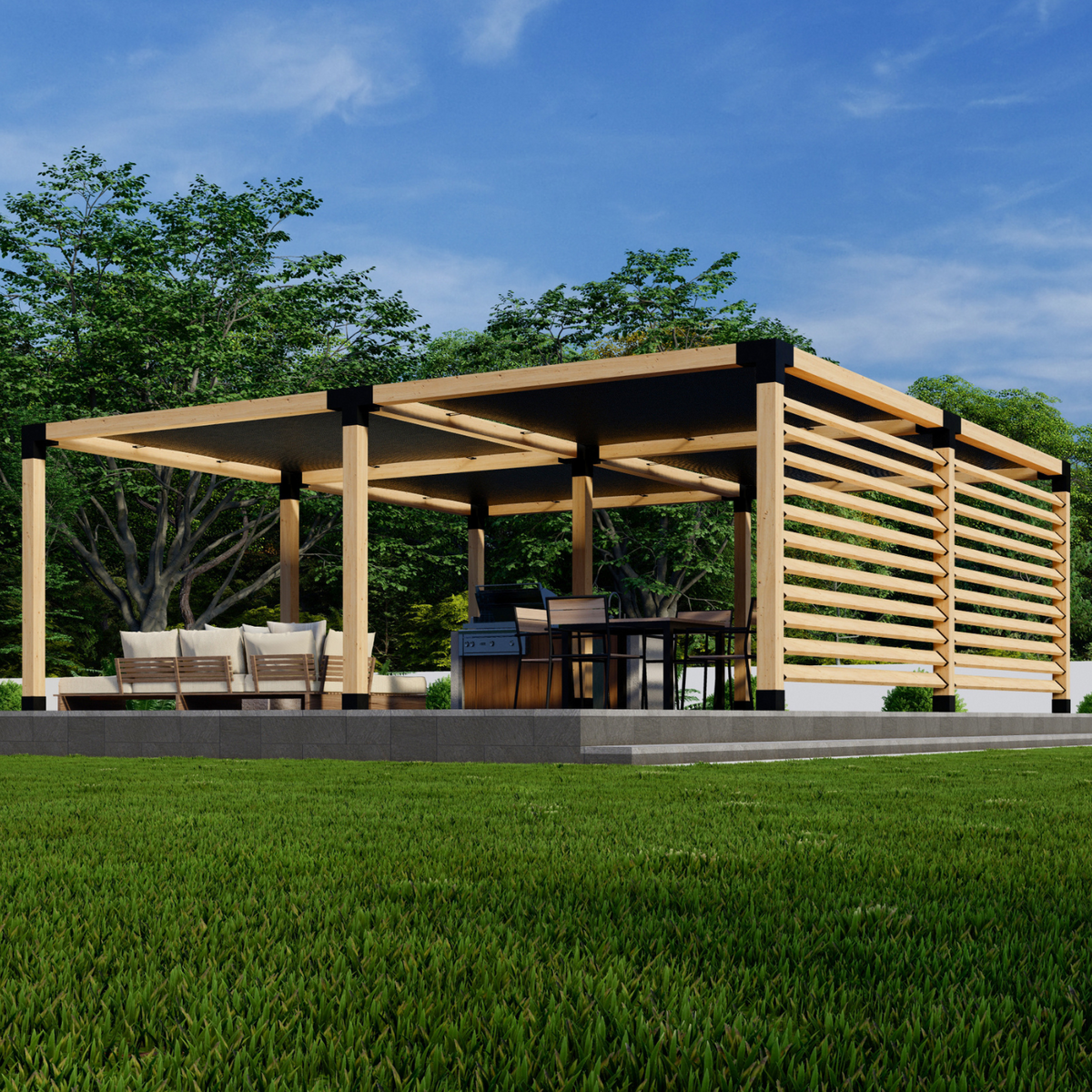 Patio Privacy Pergola Kit