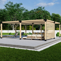 Kit for Building a 2x2 Pergola With Roof