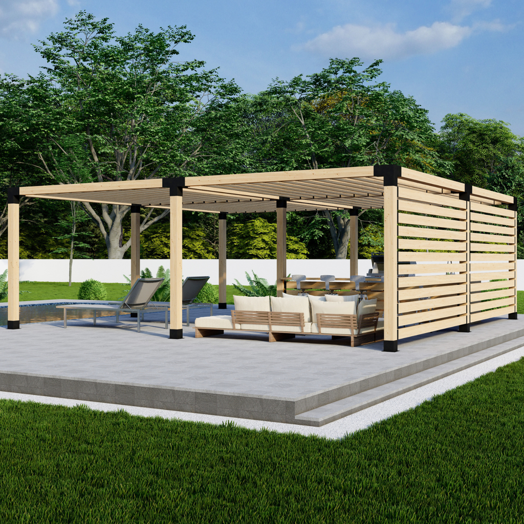 Hardware Kit for a Free-Standing Pergola With Roof