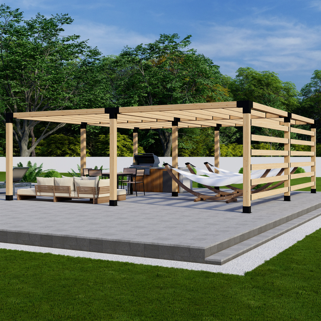 DIY Kit for a Modern Pergola With Roof