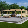 DIY Kit for a Modern Pergola With Roof