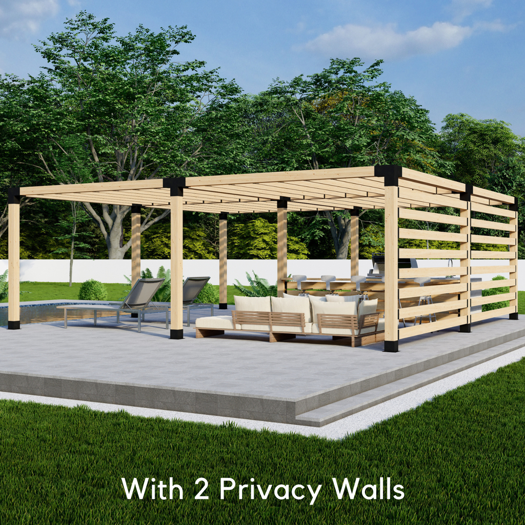 Custom Wood Pergola Kit (4x4 or 6x6 Brackets + Hardware)