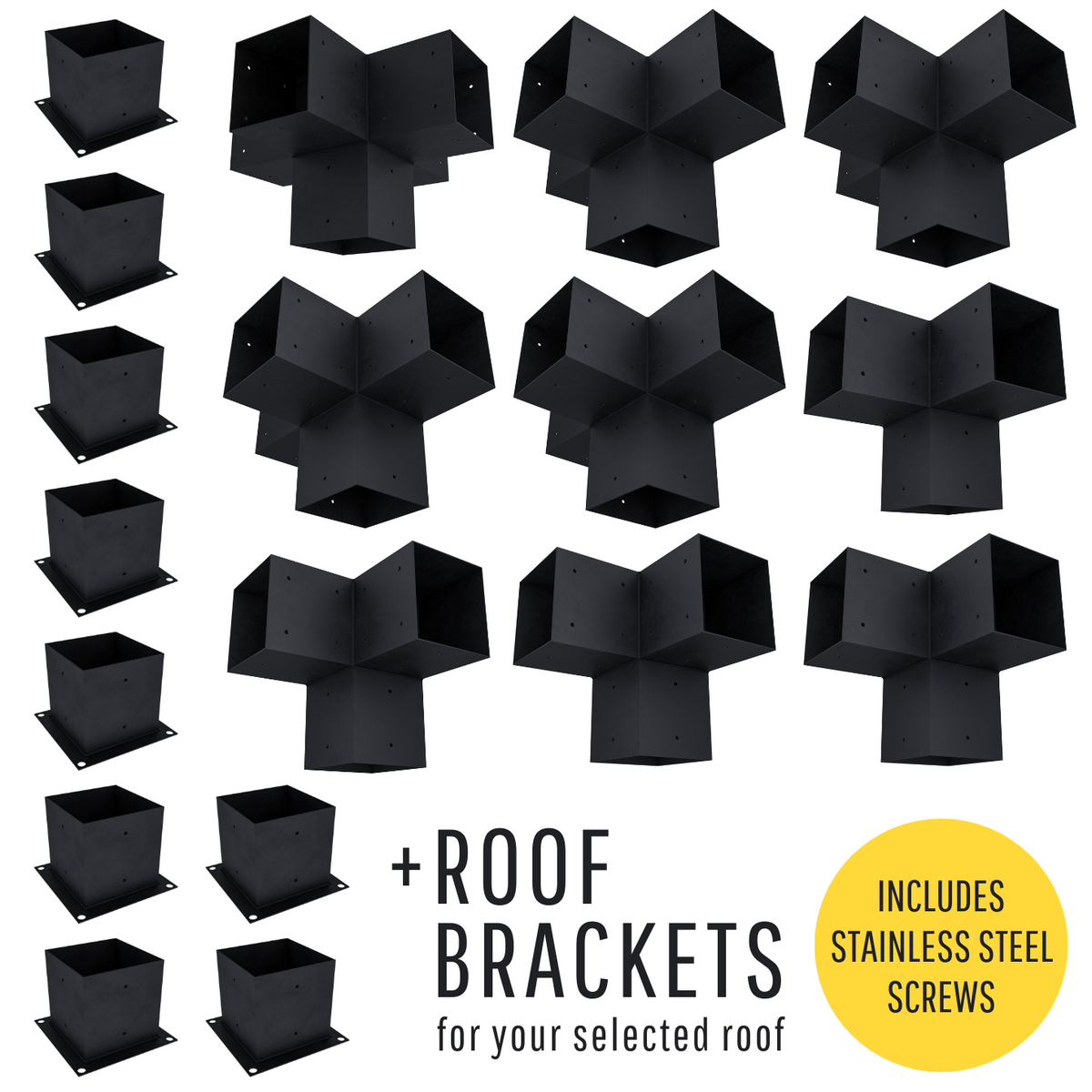 Pergola Post Brackets Kit - For Any Size Pergola