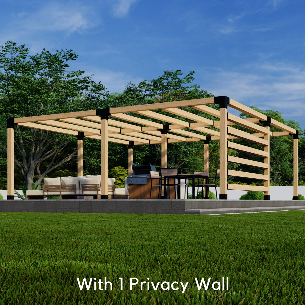 DIY Bracket Kit to Build a Patio Pergola With Roof