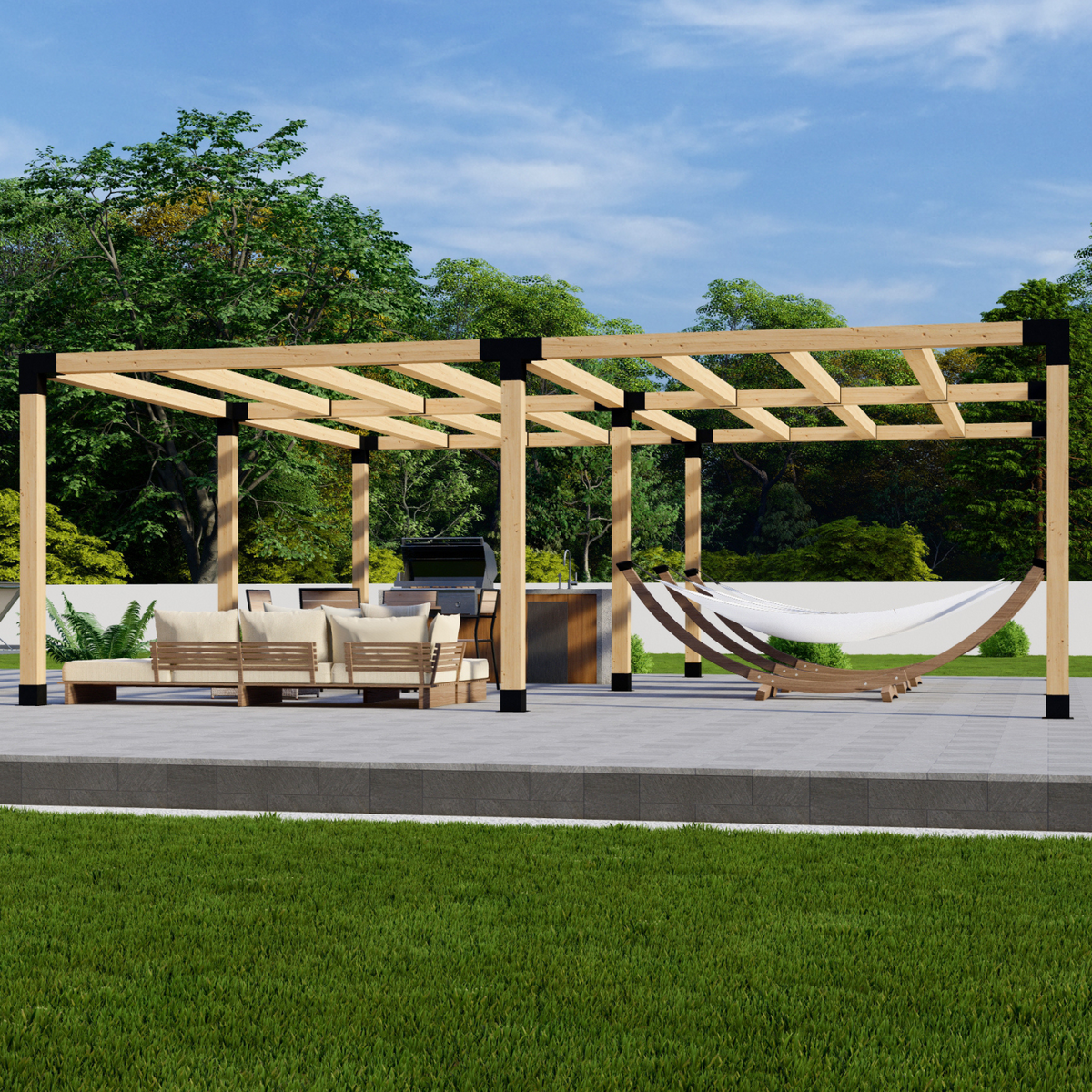 DIY Bracket Kit to Build a Patio Pergola With Roof