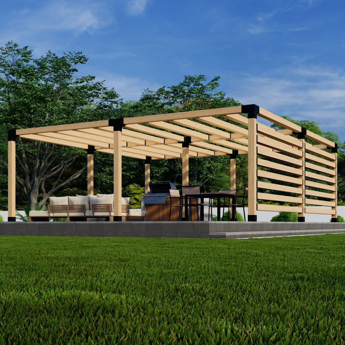 Patio or Barbecue Pergola Kit