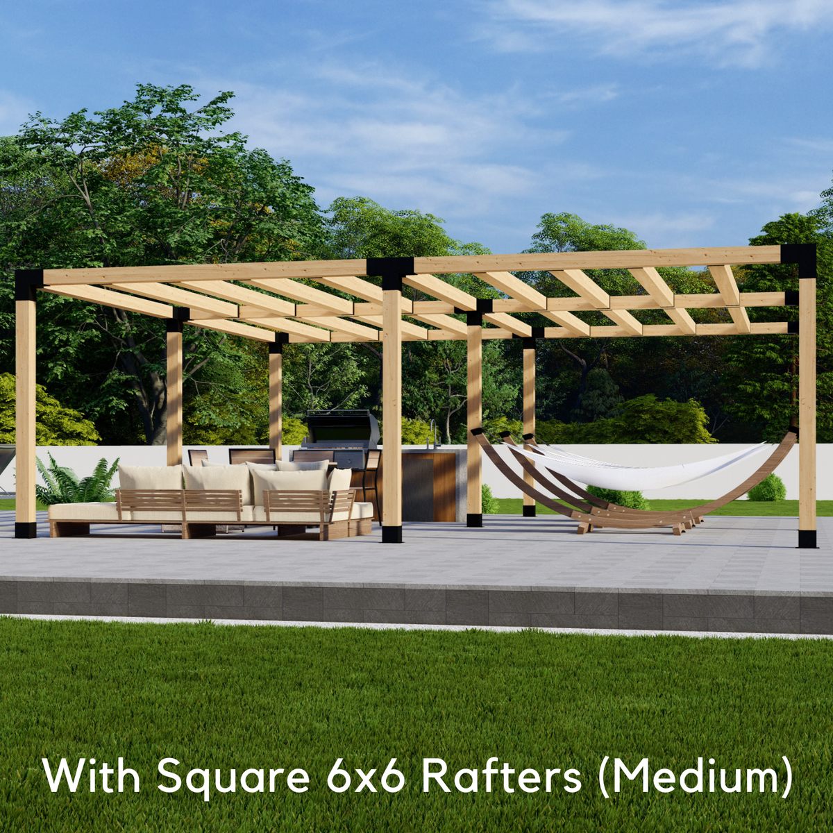 Pergola autoportante 20' x 20' avec toit