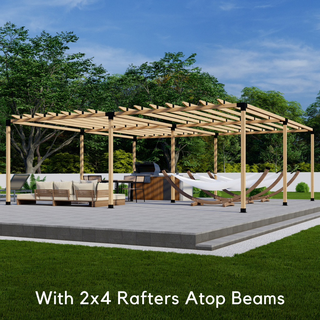 Kit de pergola autoportante 18x14 avec toit