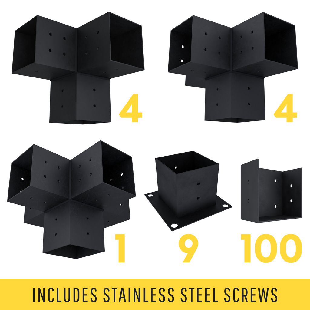 Bracket Kit for a Backyard Shade Pergola