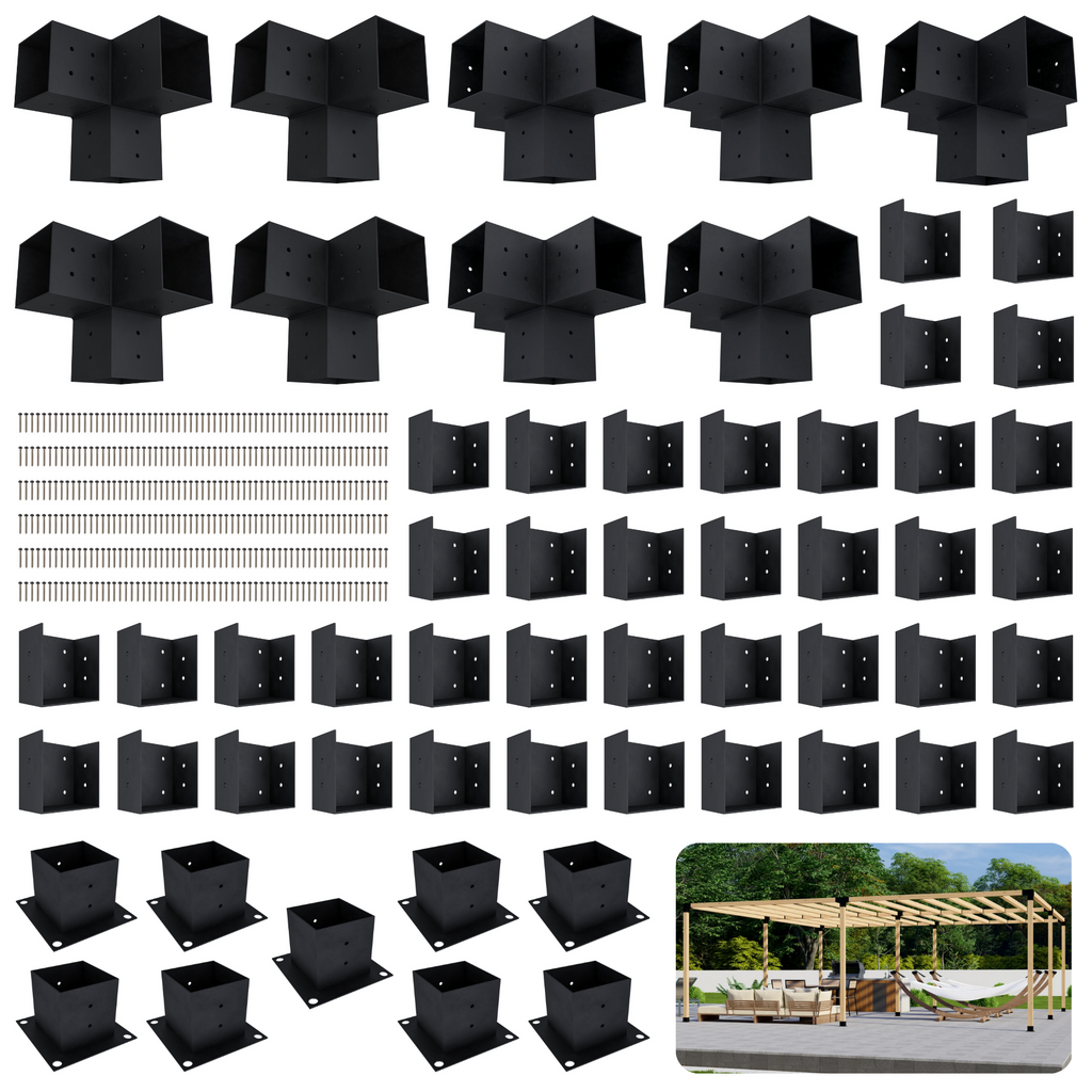 Kit de pergola autoportante 20x18 avec toit