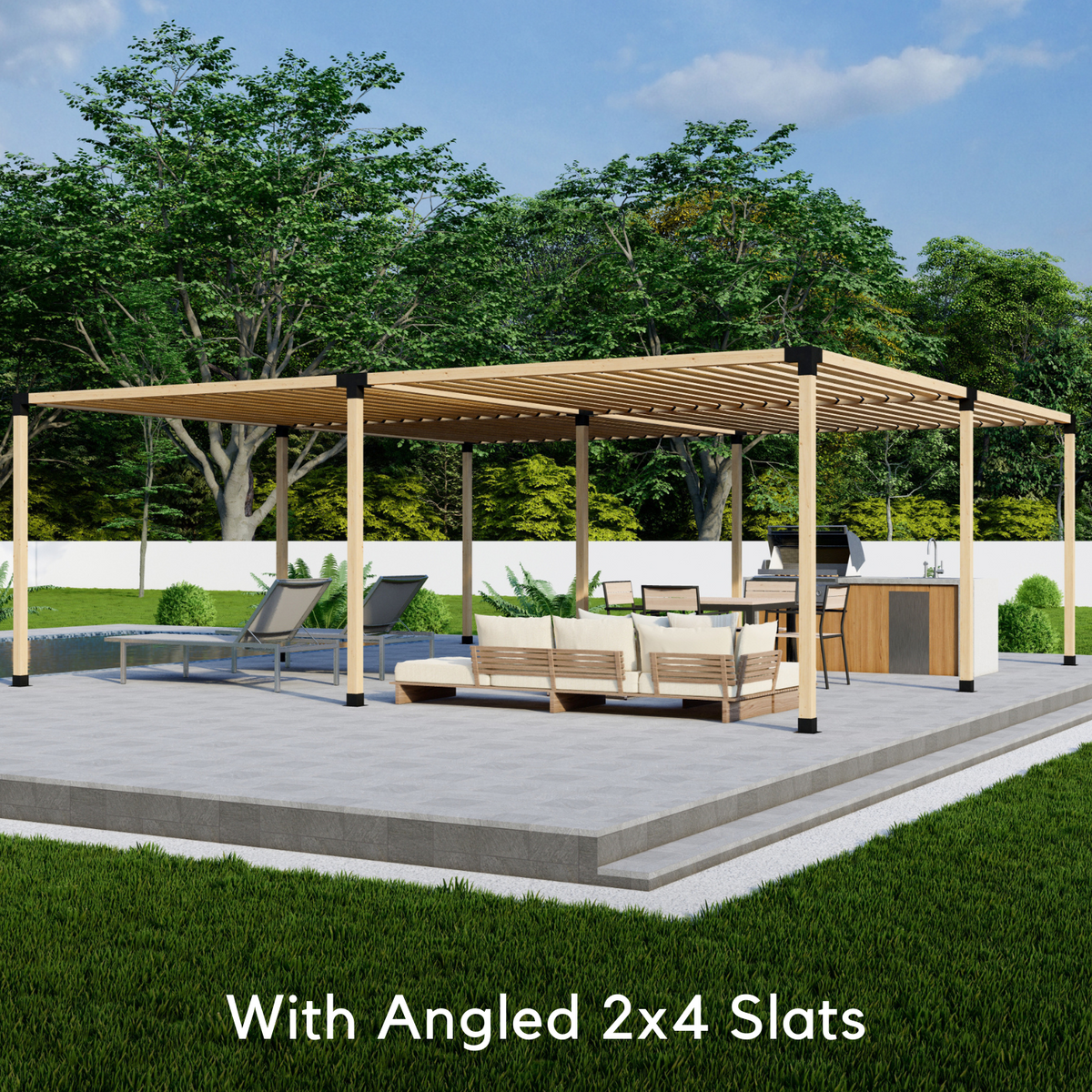 Kit de pergola autoportante 18x24 avec toit