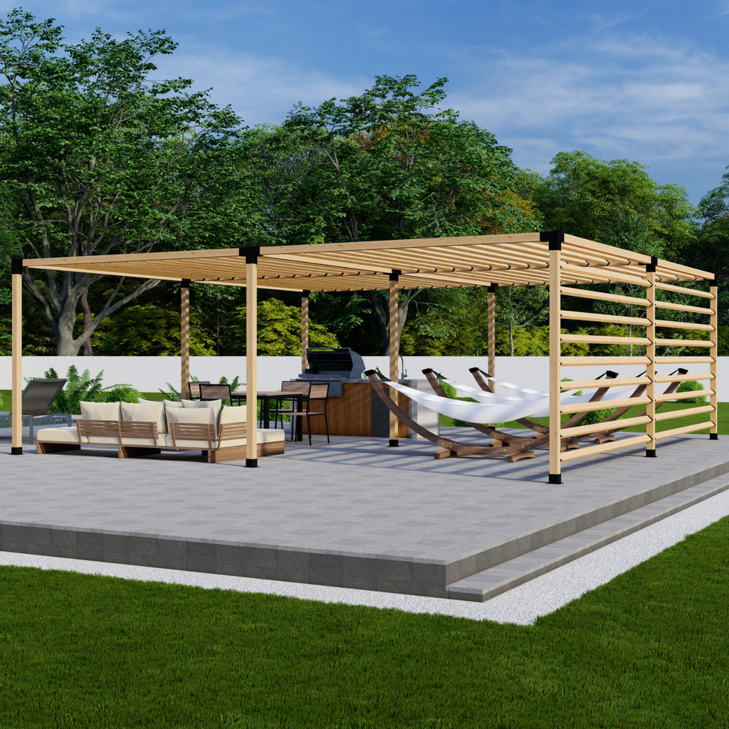 Kit for a DIY Pergola With Roof
