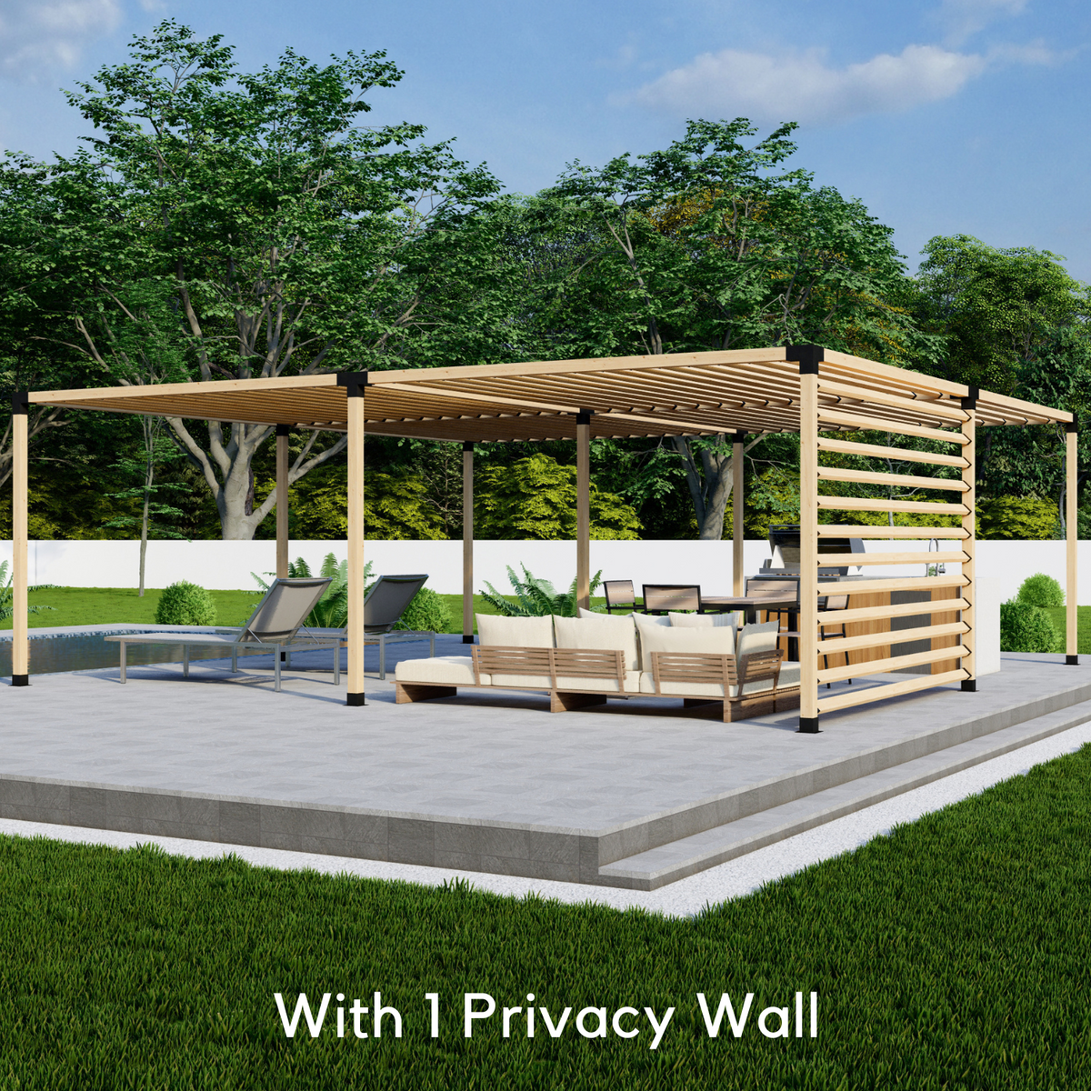 Bracket Kit for a Wood & Metal Backyard Pergola