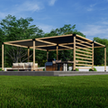Brackete Kit for a DIY Pergola With Shade Canopies