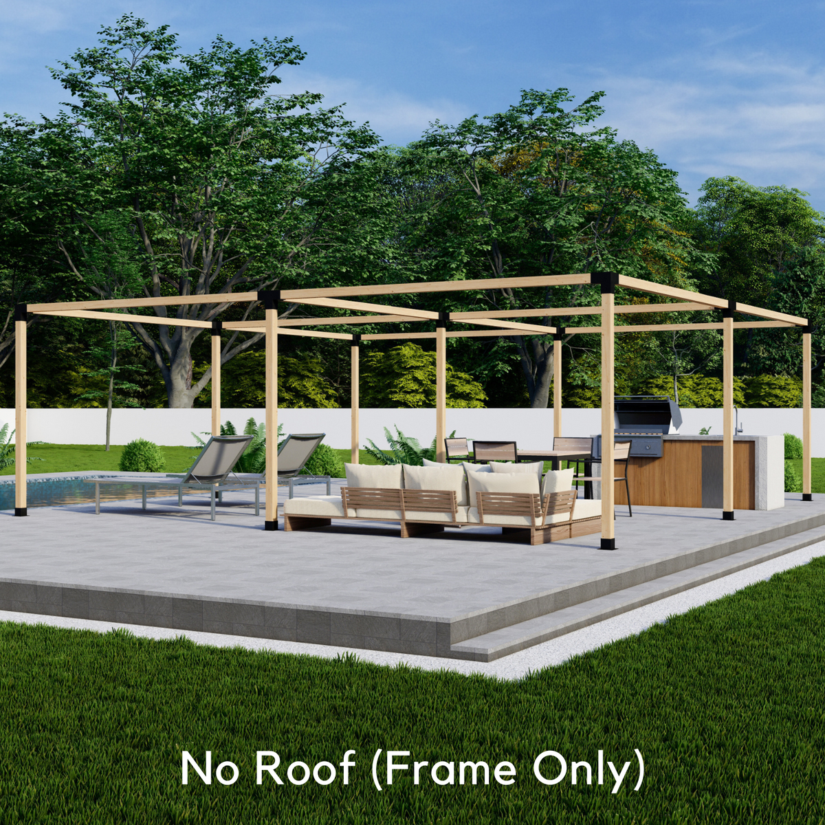 Kit de pergola autoportante 14x20 avec toit