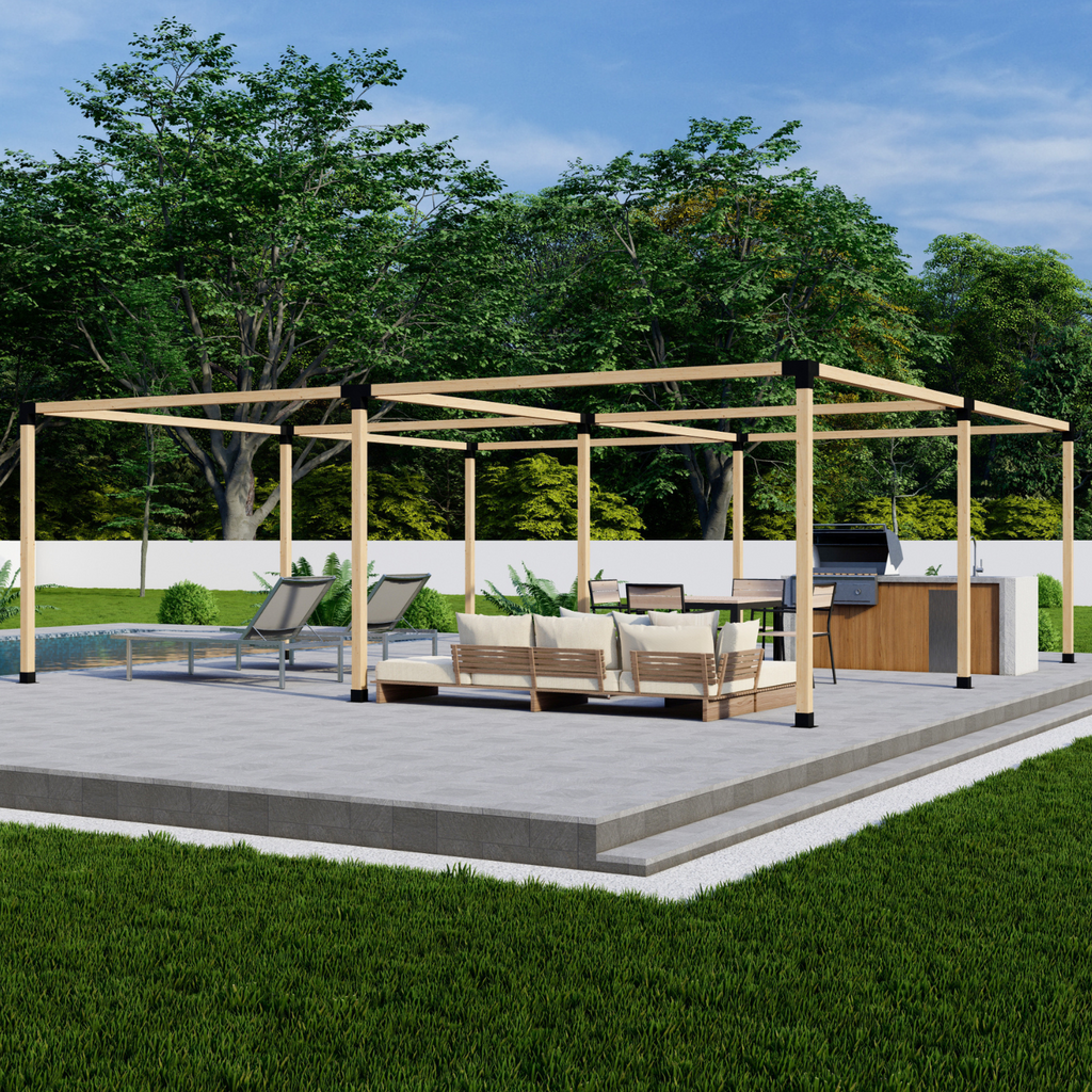 Bracket Kit for Building a Wood Frame Pergola