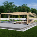 DIY Kit for an Outdoor Kitchen Covered Pergola