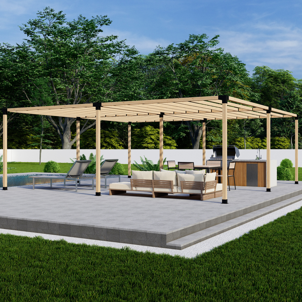 Kit de pergola autoportante 22x18 avec toit